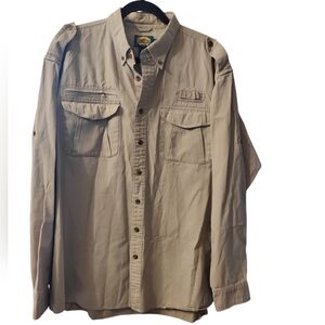 Cabela's Outdoor Wear Khaki Shirt Size XL Tall